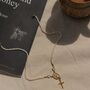 Handmade Freshwater Pearl Rosary Choker With Rose Cross Charm, thumbnail 9 of 10