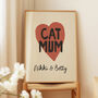 Personalised Cat Mum Print, thumbnail 1 of 11