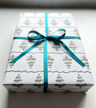 Joy To The World Christmas Tree Gift Wrapping Paper, 4 of 5