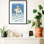 Vintage Bulldog Art Illustration Print, thumbnail 3 of 6