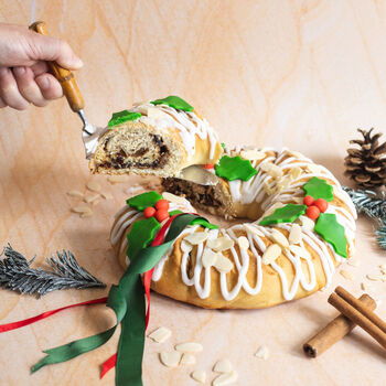 Festive Fruit And Almond Wreath Centrepiece Baking Kit, 2 of 4