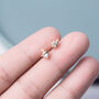 Sterling Silver Crystal Halo Stud Earrings, thumbnail 6 of 8