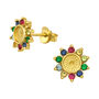 Gold Plated Sun Earrings In A Gift Tin, thumbnail 2 of 9