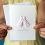 Personalised Birthday Origami Rainbow Dress Card, thumbnail 1 of 4