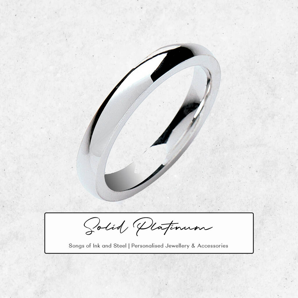 Solid platinum deals wedding band