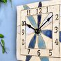 Large Numbers Blue Daisy Wall Clock, thumbnail 4 of 6