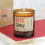Beer Scented Candle In Brown Glass, thumbnail 3 of 5