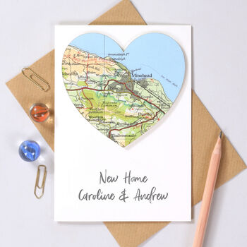Map Location Heart New Home Card, 6 of 8