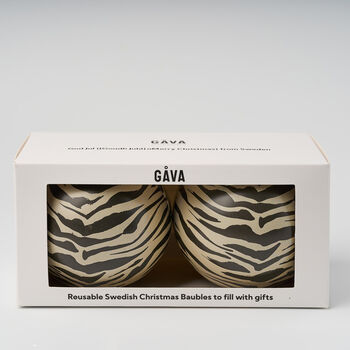 Duo Of Baubles In Swedish Design Filled With Chocolate Truffles, 7 of 12