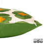 Green And Orange Silk Ikat Velvet Cushion Cover 50x50cm, thumbnail 3 of 5
