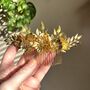 The Flora Veil Comb Leaf Flower Dramatic Hair Accessory Bridal, thumbnail 1 of 8