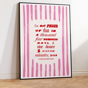 The 1975 'Part Of The Band' Striped Lyric Music Art Print, 4 of 4