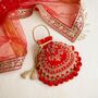Rajasthan Potli Bag Red Velvet, thumbnail 1 of 2