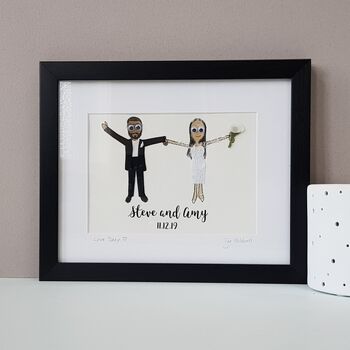 Personalised Couple Cotton Anniversary Embroidered Art, 4 of 12
