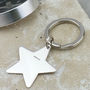 Personalised Sterling Silver Star Keyring, thumbnail 3 of 8