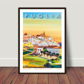 Puglia, Italy Travel Print, Option To Personalise, 2 of 3