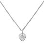 Sterling Silver Mini Heart St Christopher Necklace, thumbnail 2 of 3