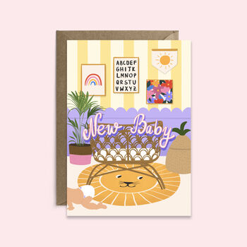 New Baby Boho Interior Room Card, 4 of 4