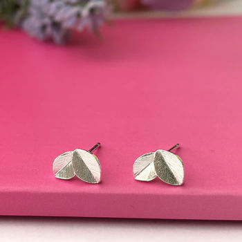 Sterling Silver Leaf Earrings, 10 of 12