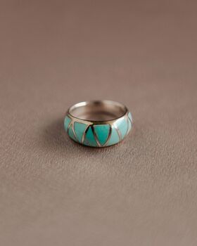 Ingrid Sterling Silver Turquoise Ring, 2 of 5