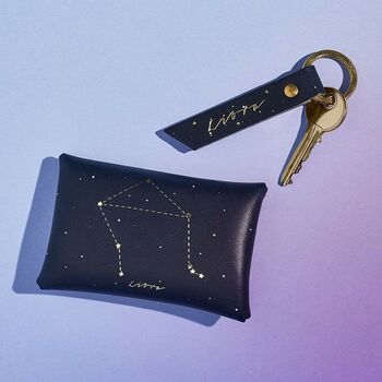 Personalised Star Sign Coin Purse + Keyring Set, 3 of 8