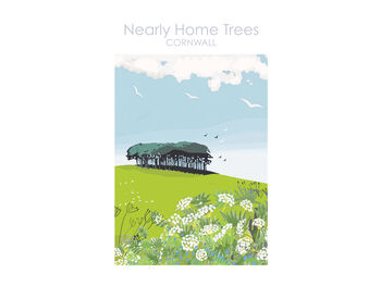 Nearly Home Trees Cornwall And Devon Travel Print, 4 of 5