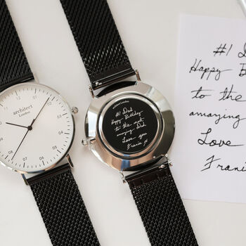 Men`s Architect Watch With Own Handwriting Engraving, 3 of 6