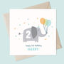 Personalised Elephant Birthday Card, thumbnail 2 of 2