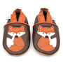 Dotty Fish Fox Soft Leather Baby Shoes With Barefoot Soles, thumbnail 6 of 8