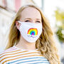 Charity Personalised Rainbow Positivity Face Mask, thumbnail 5 of 7