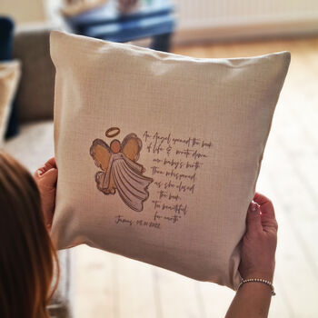 Angel Bereavement Gift/Miscarriage/Baby Loss Cushion, 2 of 2