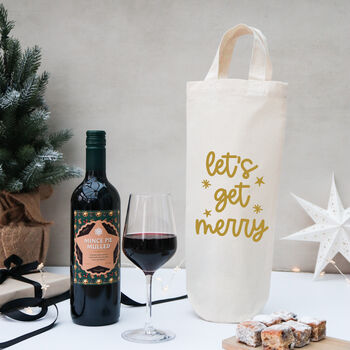 Christmas Bottle Gift Bag 'Let's Get Merry', 5 of 6