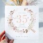 35th Coral Wedding Anniversary Card *Fully Personalised, thumbnail 1 of 2