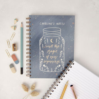 Trust The Magic Of New Beginnings Personalised Notebook, 3 of 3