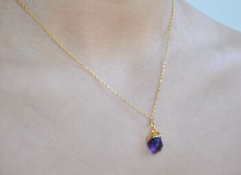 February Birthstone Amethyst Crystal Necklace, 2 of 4