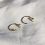 Gold Or Silver Pull Through Cubic Zirconia Earrings, thumbnail 1 of 5