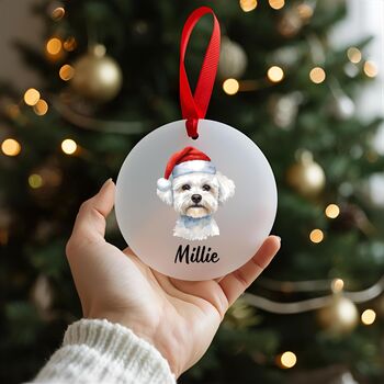 Personalised Pet Dog Christmas Tree Bauble, 4 of 7