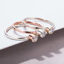 9ct Mixed Gold Diamond Engagement Ring, thumbnail 2 of 6