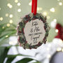 Wooden Wreath First Christmas Engaged Decoration, thumbnail 4 of 4