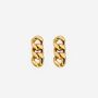 Short Chain Stud Earrings 18ct Gold Plated, thumbnail 1 of 3