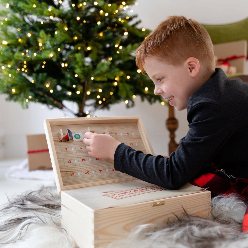 personalised countdown christmas eve box by dust and things | notonthehighstreet.com