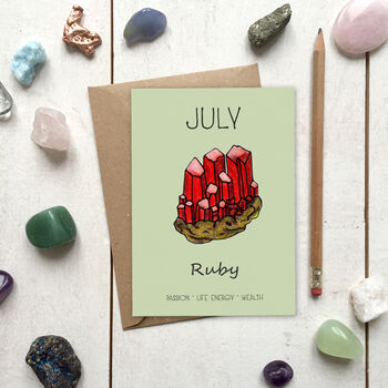Birthstone Illustration Birthday Card, 8 of 12