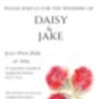 Pack 12 Red Rose Original Personalised Save The Date Wedding Stationery, thumbnail 3 of 6