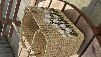 Hand Woven Eco Friendly Seagrass Basket With Handles, 6 of 10