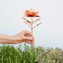 Recycled Metal Copper Rose Garden Stake, thumbnail 2 of 7