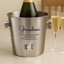 Personalised Blue Floral Ice Bucket, thumbnail 3 of 5