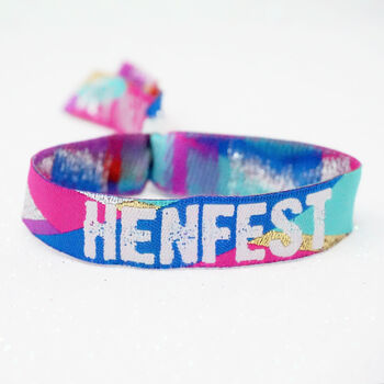 Henfest Multi Coloured Festival Hen Party Wristbands, 6 of 6