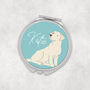 Personalised Labrador Compact Mirror Three Dog Colours, thumbnail 3 of 3