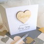 Personalised Christening Or Baptism Wooden Heart Card, thumbnail 5 of 6