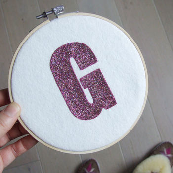 Personalised Glitter Letter Hoop, 5 of 5